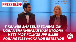 LIVE: Pressträff med Magdalena Andersson och Ardalan Shekarabi