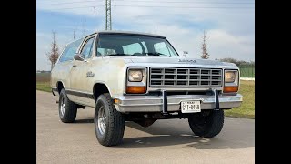 1984 DODGE RAMCHARGER Royal SE 5.2 V8