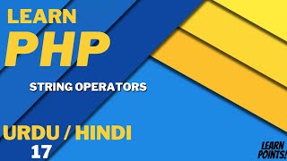 PHP String Operators Tutorial in Hindi / Urdu