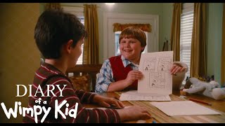 Greg and Rowly Drawing Comic Book Real Scene - Diary of a Wimpy Kid [2010] Movie Clip HD 1080p