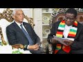 Outgoing Angolan Ambassador Pays Visits Mnangagwa At The State House.