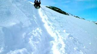 Butt sledding in Antarctica