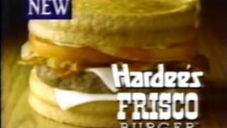 1992 Hardee's Frisco Burger commercial