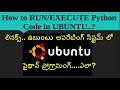 How to RUN Python codes in Ubuntu?