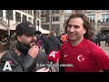 honderden turkse fans op de dam voor ajax galatasaray