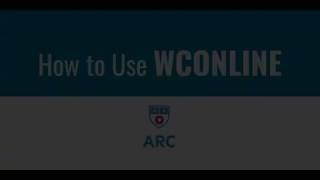 How to Use WCONLINE