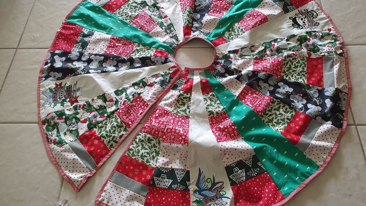 Christmas Tree Skirt Sewing Tutorial - YouTube