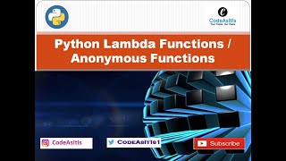 Lambda Expression & Anonymous Function || Python Tutorial || Learn Python Programming | Lambda