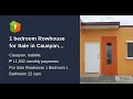 1 bedroom Rowhouse for Sale in Cauayan Isabela