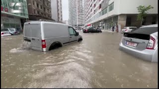 უხვი ნალექის გამო დაზიანებული გზები, დატბორილი ქუჩები და სახლები