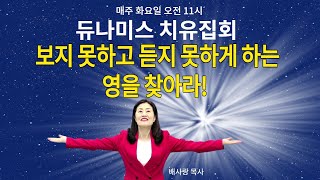 보지 못하고 듣지 못하게 하는 영을 찾아라 (배사랑목사)듀나미스치유집회