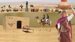 Pakistani Desert Village Life Near India Pakistan Border|Cholistan Desert|Animals ,Cow,| Dog, Cat