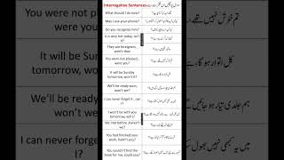 Interrogative sentences in English