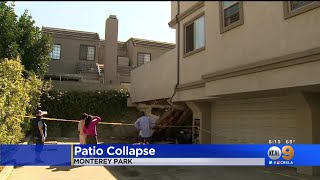 Patio Of Apartment Building In Monterey Park Collapses