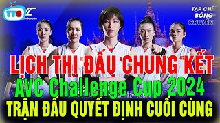 🛑Trực tiếp Lịch thi đấu chung kết bóng chuyền nữ AVC Challenge Cup 2024,Kịch tính trận đấu cuối cùng