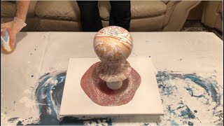 Acrylic pour on vase - Fantastic result