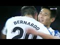 wu lei the last minute scorer against barcelona 2019 hd hd the best goal in history.