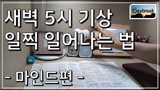 새벽 5시 기상, 일찍 일어나는 법 (마인드편) l 좋은 습관 만드는 방법 l 일어나기 힘들때 l 새벽에 일어나는 이유 l 새벽형인간 l Daybreak_Mindset