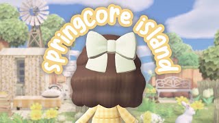 I finally overcame ACNH Burnout! My yellow springcore island tour! 🌼