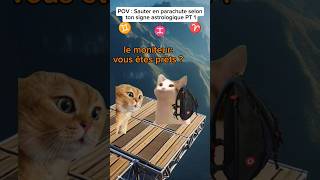 POV: Sauter en parachute selon ton signe astrologique PT 1 #humour #drole #catmemes #meme #pov