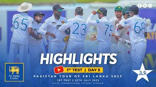 Day 5 Highlights | First Test at Galle | Sri Lanka vs Pakistan
