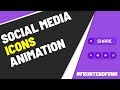 social media icons - font awesome icons animation