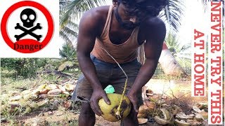 MEN FASTER THAN MACHINE | FASTEST COCONUT PEELING | AMAZING SKILLS |