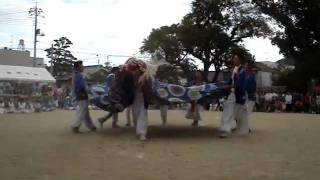 2009年葺田八幡神社秋祭り　小部獅子舞奉納その２