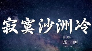 寂寞沙洲冷 - 陳柯『仍然剪盡寒枝不肯安歇微帶着後悔』【動態歌詞Lyrics】