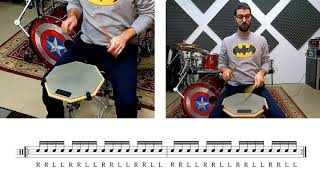 Let's Train Together  - Rullo a Colpi Doppi / Double Stroke Roll 70 BPM