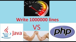 Java vs PHP : Writing 1000000 lines (Speed test)