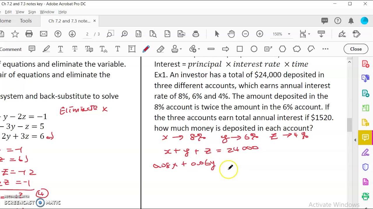 OpenStax College Algebra Ch 7.2 Solve 3 By 3 Systems Of Equations # 2 ...