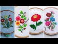 Amazing 🤩 Satin stitch Cushion cover flowers🌸Table cloth + Pillow case Hand Stitch Embroidery design