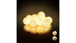 LED Lichterkette mit 10 Kugeln