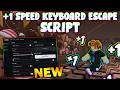 *NEW* +1 Speed Keyboard Escape Script (PASTEBIN 2026) (UNLOCK GAMEPASS ,REMOVE OBSTACLES, AUTO FARM)