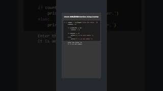 Check Odd/Even Number Using Counter Concept In Python Programming