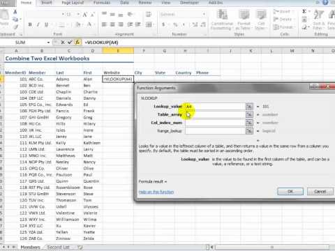 How to Combine 2 Excel Workbooks Using VLOOKUP How to Combine 2 Excel Workbooks Using VLOOKUP