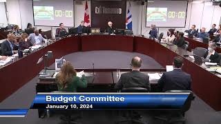 Budget Committee - January 10, 2024