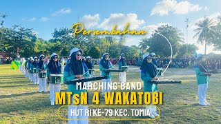 Persembahan Marching Band MTsN 4 Wakatobi di Pembukaan Olahraga HUT R1 Ke-79