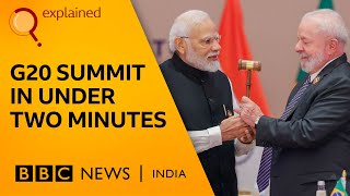 G20 India summit highlights in less than two minutes | Explained | BBC News India