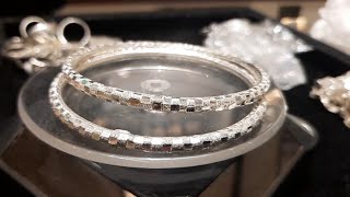 রুপা চান্দির সলিড চুড়ি বালা রুলি দাম /rupa chandi bangle