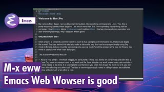 Org-mode - Emacs Web Wowser is good