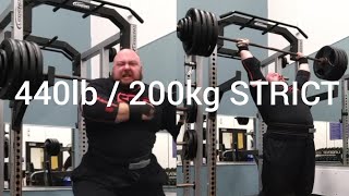 440lb/200kg STANDING STRICT OHP