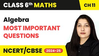 Algebra - Most Important Questions | Class 6 Maths Chapter 11 | CBSE 2024-25