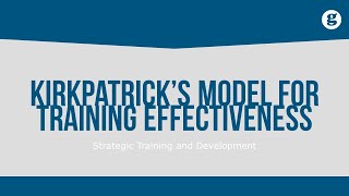 Kirkpatrick's Model for Training Effectiveness