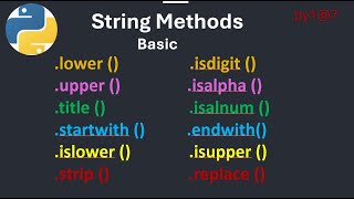 py1@7 String Methods Basic