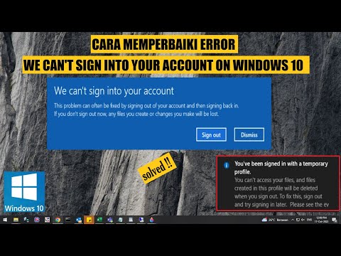 How To Fix We Can’t Sign In To Your Account - Temporary Profile Issue On Windows 10