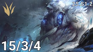 Volibear Jungle vs Evelynn - EUW diamond | Patch 25.S1.2