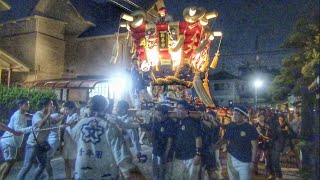 2023.9.16 柏原市 法善寺青年団 太鼓台 担ぎ 法善寺秋祭り 鐸比古鐸比売神社