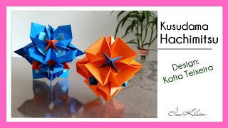 Aprenda Origami: Kusudama Hachimitsu - design Katia Teixeira [ Isa Klein Tutorial 272]